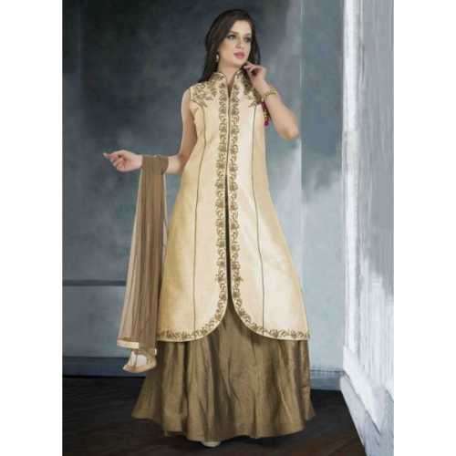 Achkan Style Cream with Thread Work Incredible