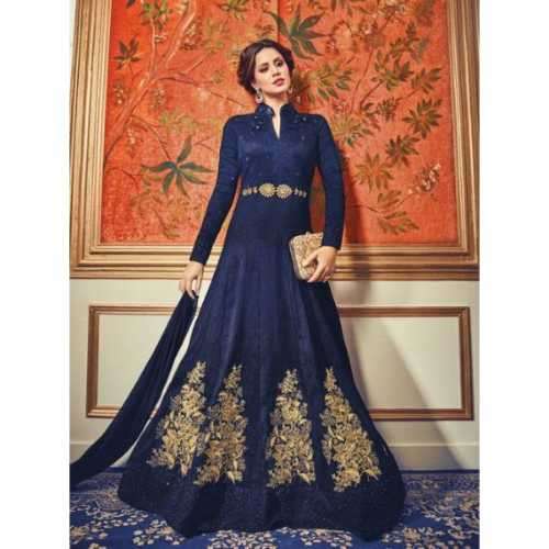Blue Silk Incredible party wear Indian Salwar Kameez