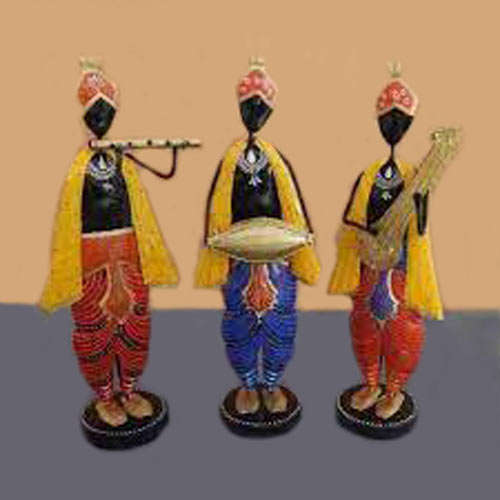 Wrought Iron Krishna Musician Team