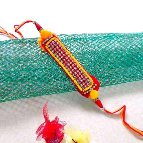 Bewitching Crystal Rakhi - USA Delivery Only