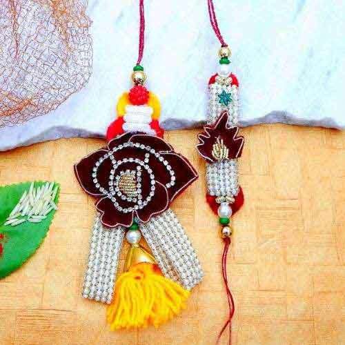 Mesmeric Rakhi Lumba Set