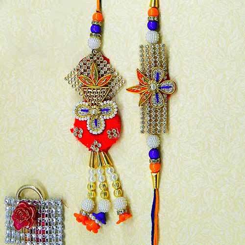 Alluring Rakhi Lumba Set