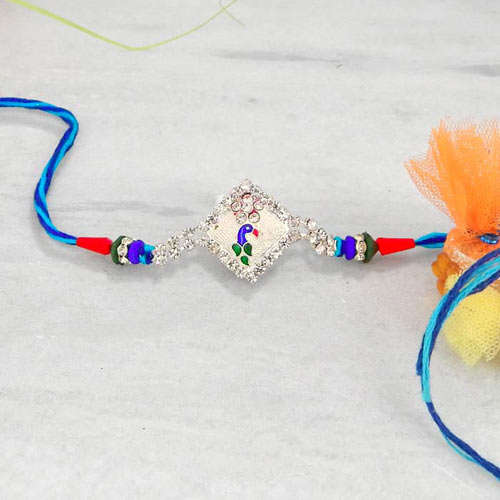 Tantalizing Silver Rakhi - USA Delivery Only