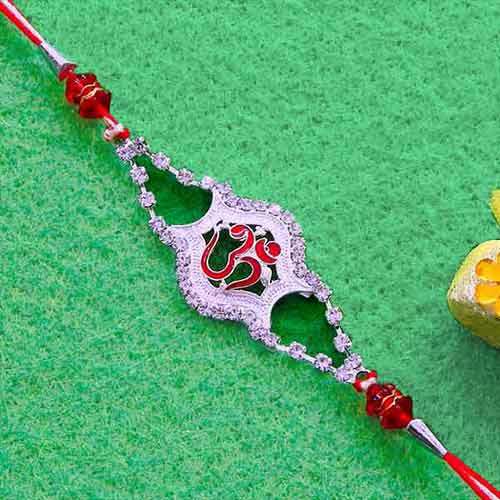 Elegant OM Rakhi - USA Delivery Only