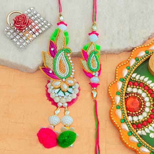 Charming Rakhi Lumba Set