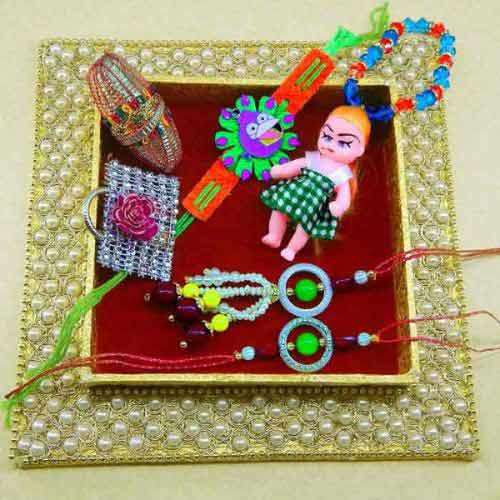 Handmade Family Rakhi Tray - 15