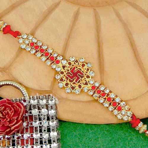 Marvellous Swastik Rakhi - 01 - CANADA Delivery Only