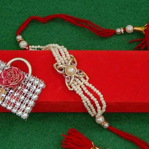 Treasurable Pearl Rakhi - CANADA Delivery Only