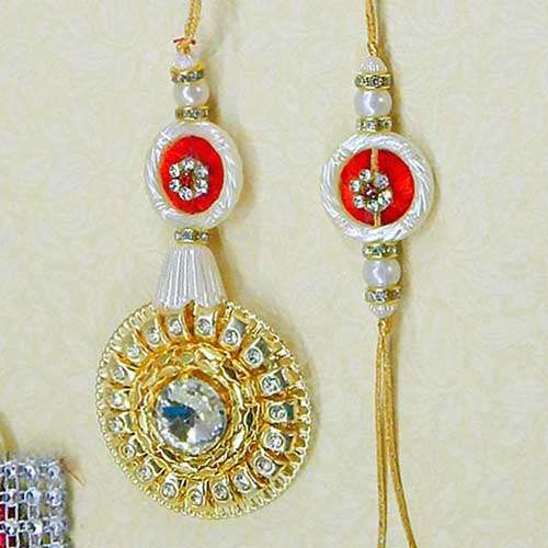 A Winsome Rakhi Lumba Set - USA Delivery Only