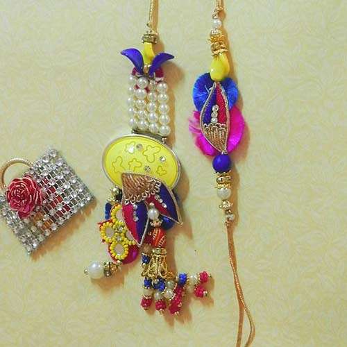 Enticicng Rakhi Lumba Set - USA Delivery Only