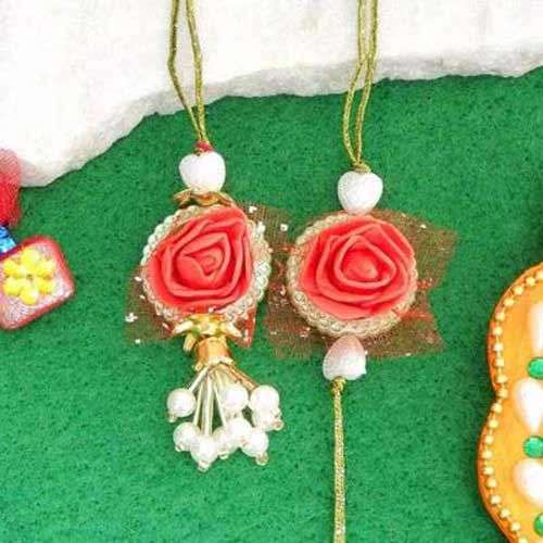 Rapturous Floral Rakhi Lumba - CANADA Delivery Only