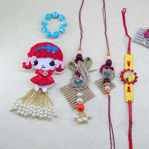 Family Rakhi Set - 01 - USA Delivery Only