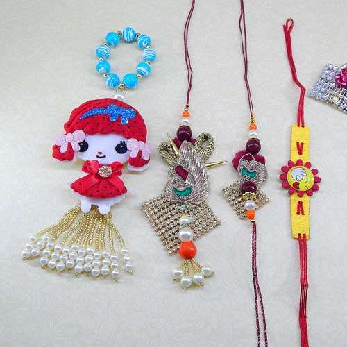Family Rakhi Set - 01 -  CANADA Delivery Only