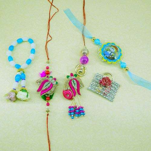 Family Rakhi Set - 05 -  CANADA Delivery Only