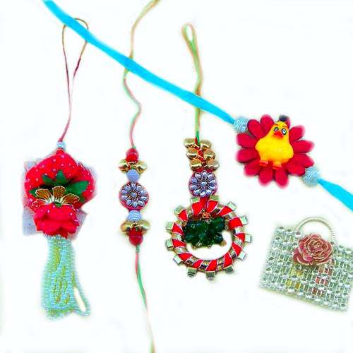 Family Rakhi Set - 09 -  CANADA Delivery Only