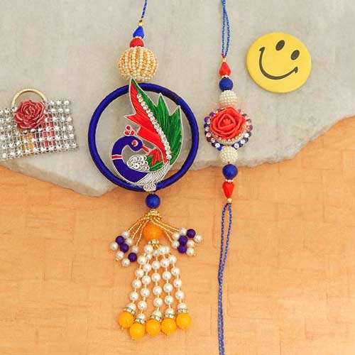 Winsome Rakhi Lumba Set - USA Delivery Only
