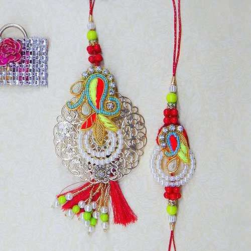A Classy Rakhi Lumba Set - CANADA Delivery Only