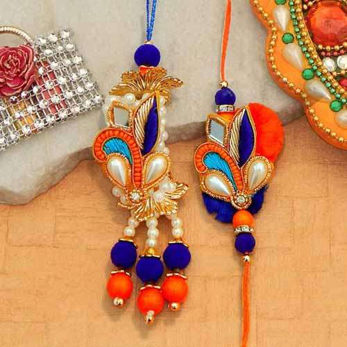 Alluring Rakhi Lumba Set - 2 -  CANADA Delivery Only