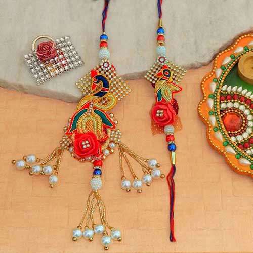 An Appealing Rakhi Lumba Set - CANADA Delivery Only