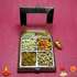 Designer Square White Metal Box With Dryfruits - Canada Only