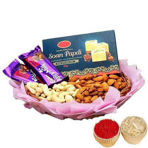 Soan Papdi, Kaju, Badam & Chocolate - USA Delivery Only