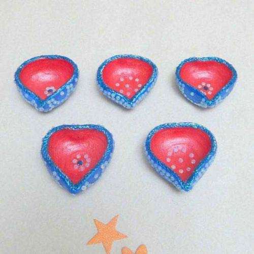 Terracotta Diya Blue