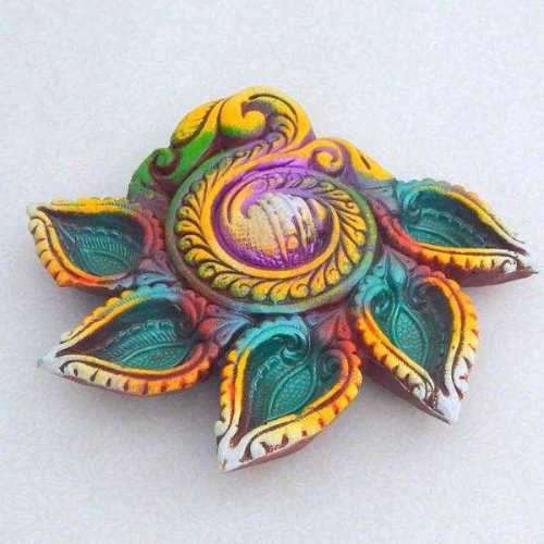 Shankh Terracotta Panch Diya