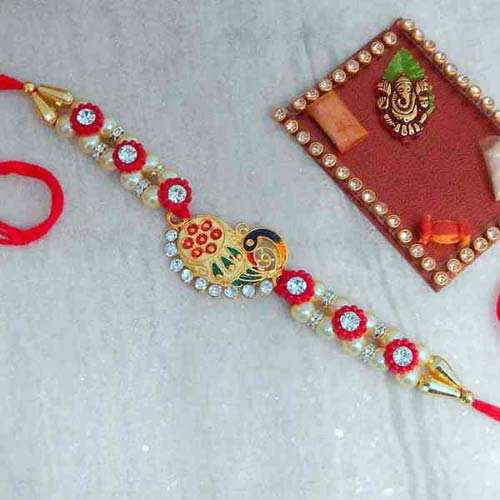 Concatenated Peacock Rakhi