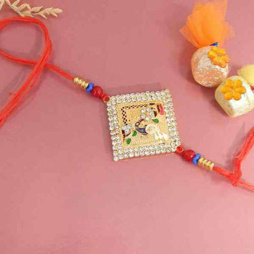 Glittering Stones Rakhi - USA Delivery Only