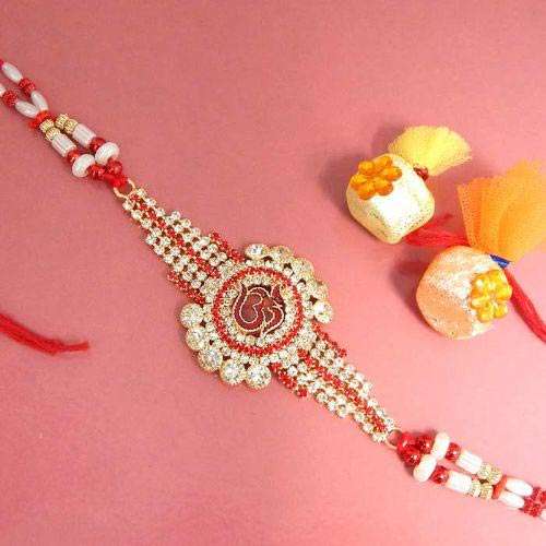 Designer Om Rakhi - USA Delivery Only