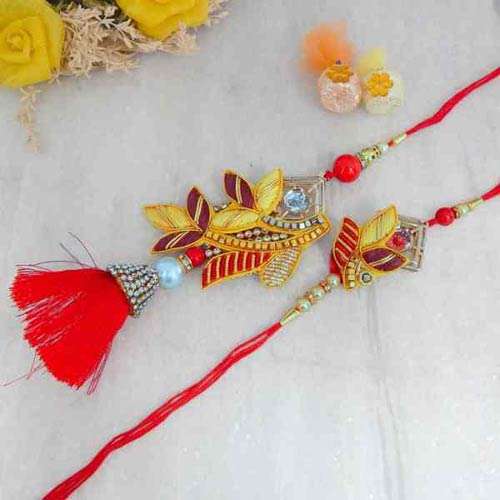 Designer looking Bhaiya Bhabhi Rakhi Set