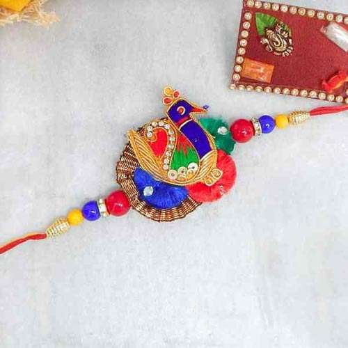 Beautiful Peacock Rakhi - UK Delivery Only