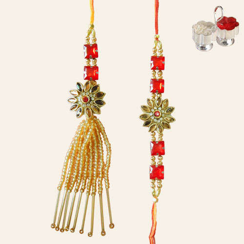 Royal Look Bhaiya Bhabhi Rakhi Set