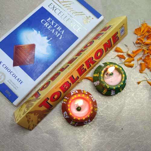 Matki Diyas With Chocolate Bars - Canada  Delivery Direct