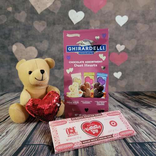 Soft Toy With Chocolates - USA Direct