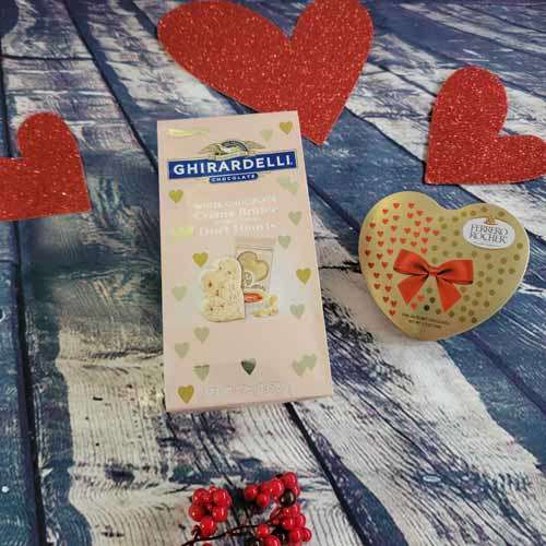 Ferrero Rocher Heart Box With Ghirardelli Chocolate - USA Direct