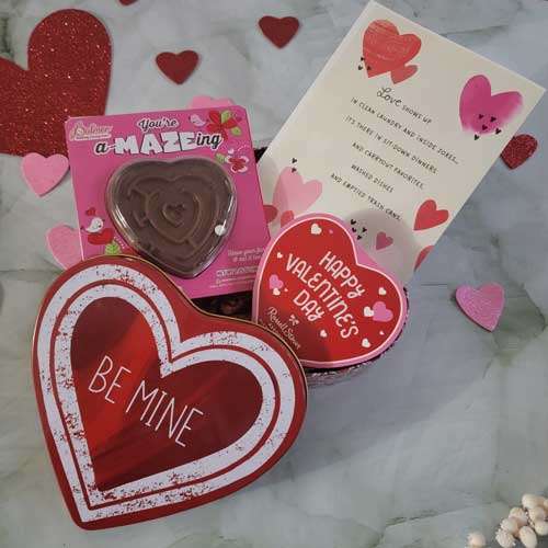 Maze Heart Chocolate And BE Mine Heart Box - USA Direct