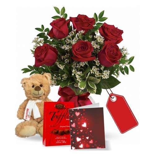 Half Dozen Sweetheart Rose Combo - Canada Direct