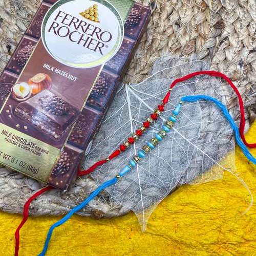 Ferrero Rocher With Two Designer Rakhi - USA  Direct