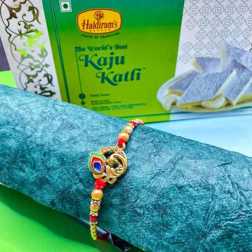 Kaju Katli With Peacock Rakhi - Australia Delivery Direct