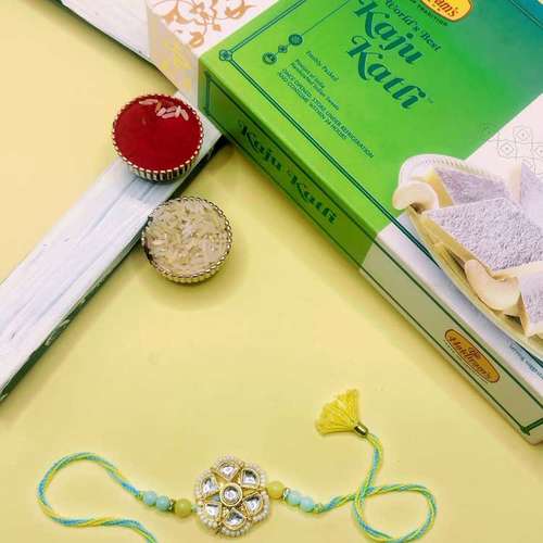 Classy Rakhi With Kaju Katli - Australia Delivery Direct