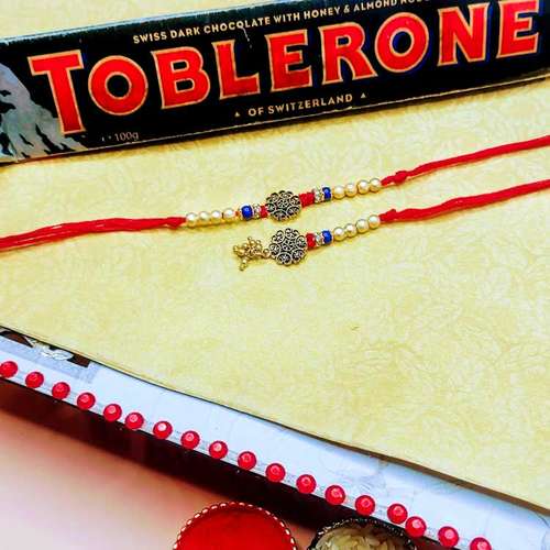 Toblerone Chocolate With Bhaiya Bhabhi Rakhi - Australia Direct