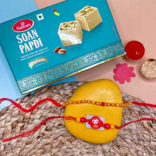 Soan Papdi With 1 Kid Or 1 Designer Rakhi  - Australia Direct