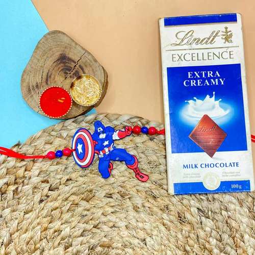 1 Kids Rakhi With Lindt Excellence Chocolate - Australia Direct