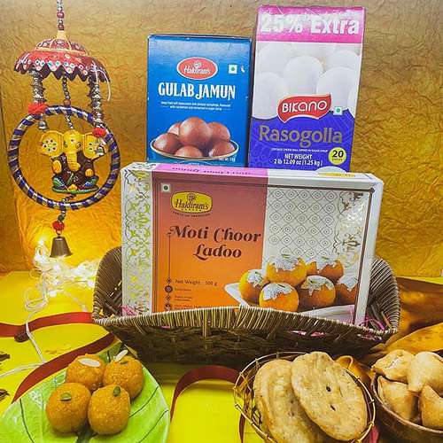 Hanging Ganesha & Sweets - USA Delivery Direct