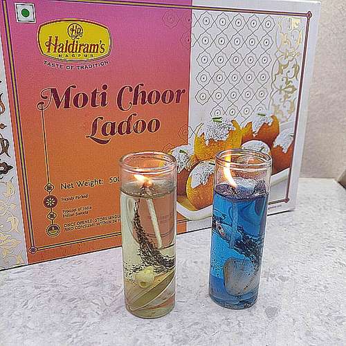 Tall glass candles  & Sweets - Australia Direct Delivery