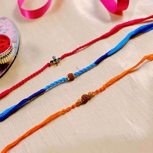Jewel Adorned Rakhi Set - USA Delivery Only