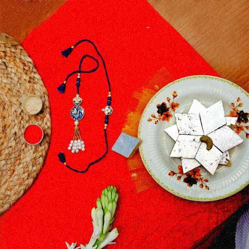 ARTISTIC BHAIYA BHABHI RAKHI PAIR - USA Direct