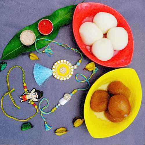 Family Rakhi Set & Sweets - Australia Delivery Only