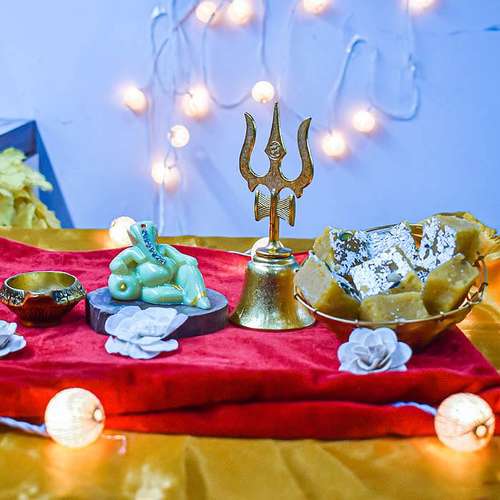 Ganesha Idol & Sweets - USA Delivery Direct